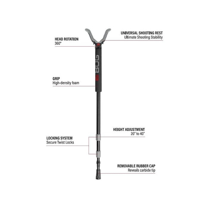 BOG Havoc Series Monopod 23"  - 49" Aluminum Black