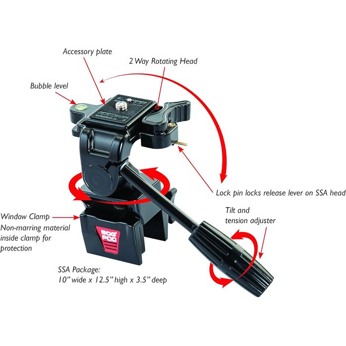 BOG Pod SSA Spotting Scope Adapter With Window Mount For BOG Tripods
