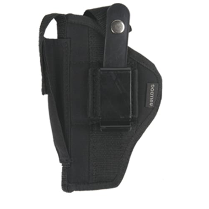 Bulldog Cases Belt Clip Holster Right Hand Most Revolvers 5-6 1/2" Nylon Black Large