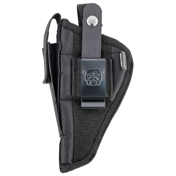 Bulldog Cases Belt Clip Holster Right Hand Most Standard Semi-Auto Pistols with 2" - 5" Barrel Nylon Black Large