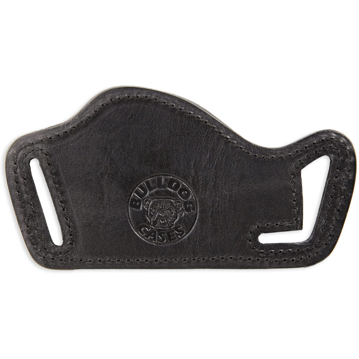 Bulldog Cases Belt Slide Holster Right Hand Most Small & Medium Frame Semi Autos Leather Black Small/Medium