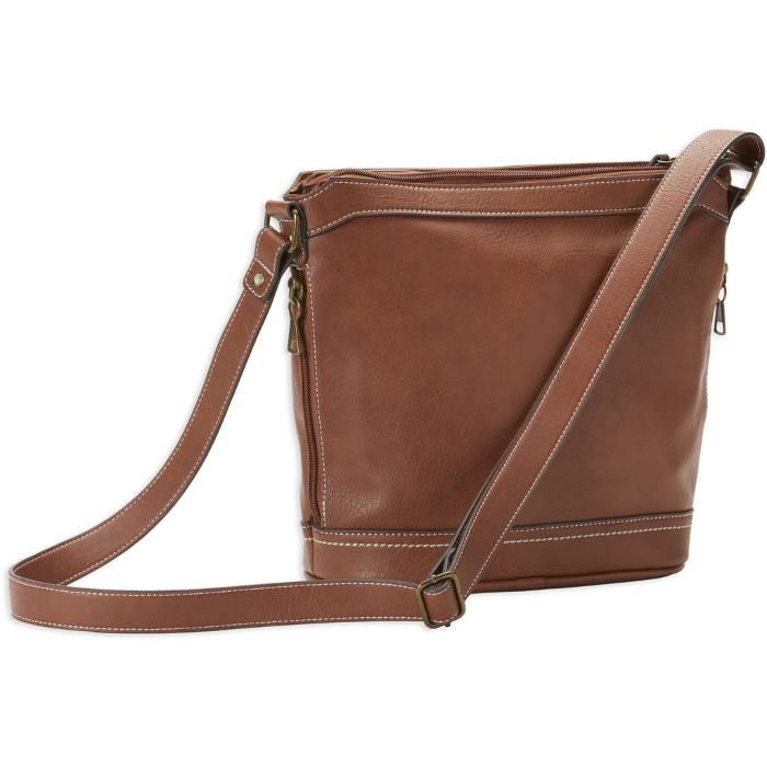 Bulldog Cases Bucket  Purse with Holster Ambidextrous Most Small Pistols & Revolvers Leather Saddle Medium