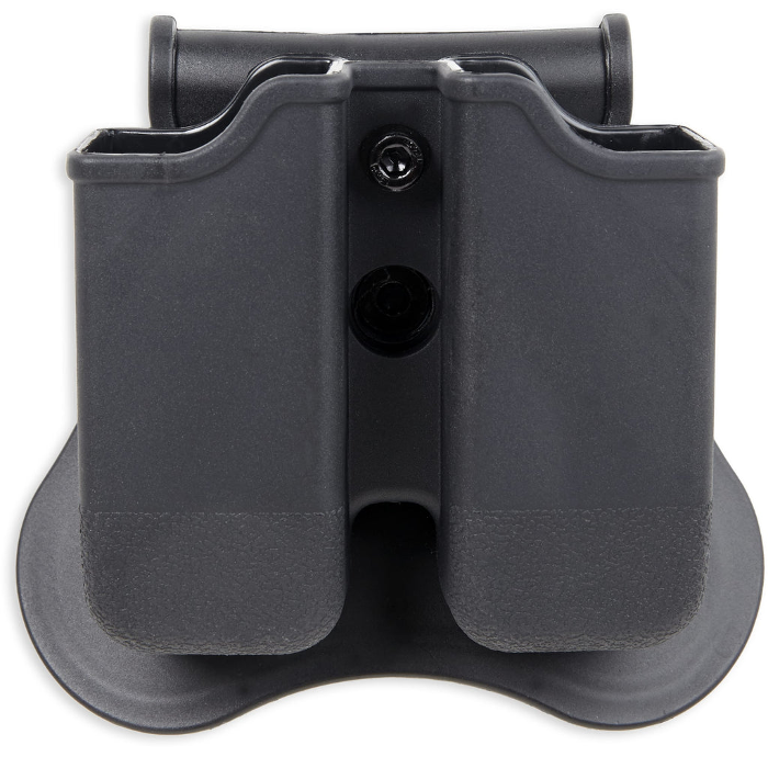 Bulldog Cases Dual Magazine Pouch Most 1911 Single Stack Magzines Polymer Black