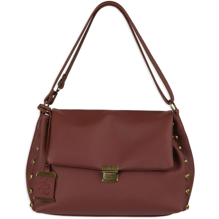 Bulldog Cases Hobo Crossbody Purse with Holster Ambidextrous Most Small Pistols & Revolvers Leather Rust Medium