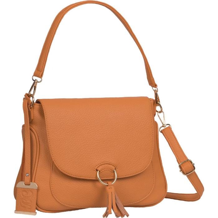 Bulldog Cases Hobo Crossbody Purse with Holster Ambidextrous Most Small Pistols & Revolvers Leather Stone Medium