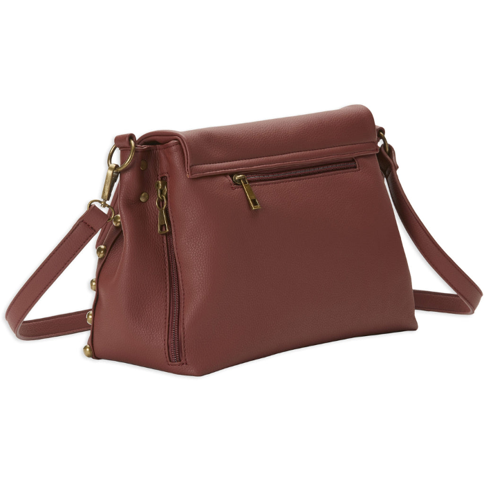 Bulldog Cases Hobo Crossbody Purse with Holster Ambidextrous Most Small Pistols & Revolvers Leather Rust Medium