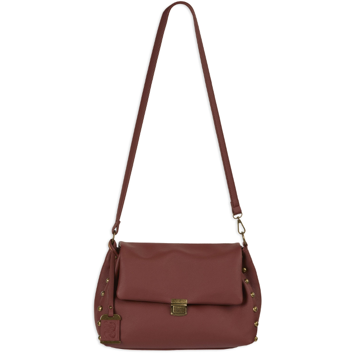 Bulldog Cases Hobo Crossbody Purse with Holster Ambidextrous Most Small Pistols & Revolvers Leather Rust Medium