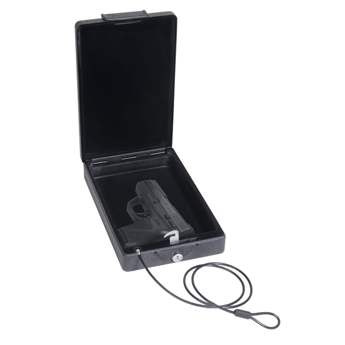 Bulldog Cases Large Car Vault with Mounting Bracket with Key Lock Black