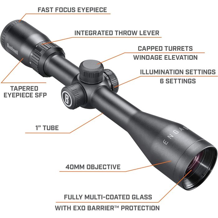 Bushnell Engage  Rifle Scope 3-9x40mm Illuminated Multi-X Reticle Black
