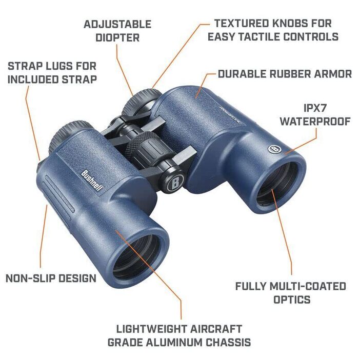 Bushnell H20 Waterproof Binoculars 8x42mm Blue