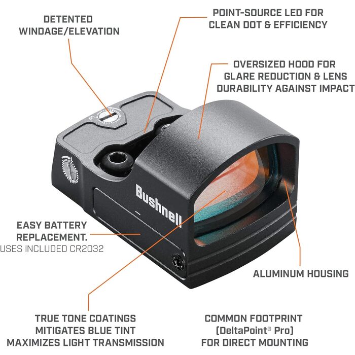 Bushnell RXS-100 Reflex Sight 1x30mm 4 MOA Dot Reticle