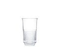 The Cadence Barware crystal tumbler by Saint-Louis/Hermes features hand-blown clarity and a ribbed, textured lower half, displayed against a plain white background.