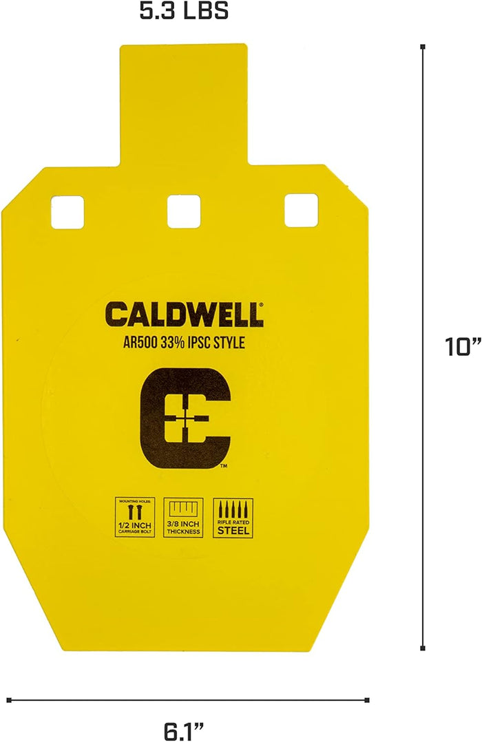 ‎Caldwell AR500 Silhouette Steel Target 10" x 6.1" 3/8" Thick