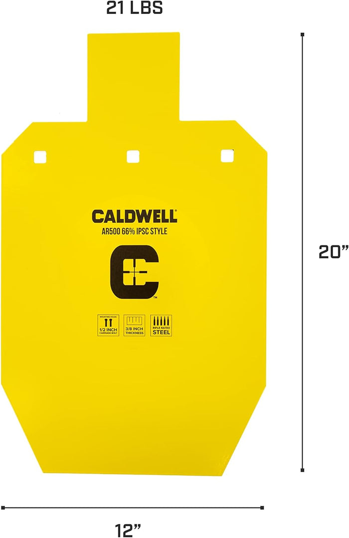 ‎Caldwell AR500 Silhouette Steel Target 20" x 12" 3/8" Thick
