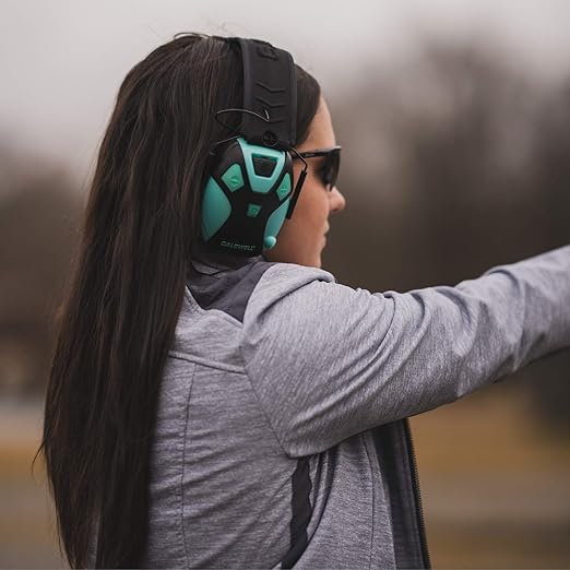 ‎Caldwell E-Max Pro Electronic Earmuffs (NRR 23dB) Tiffany Blue