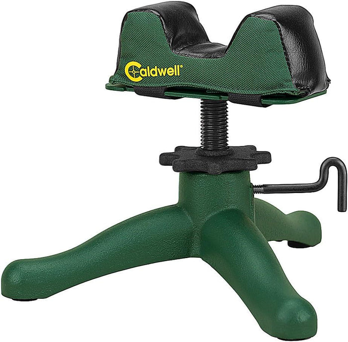 ‎Caldwell The Rock Jr Shooting Bench BR Pivot, Butcher Block top Filled Cast Iron Tan