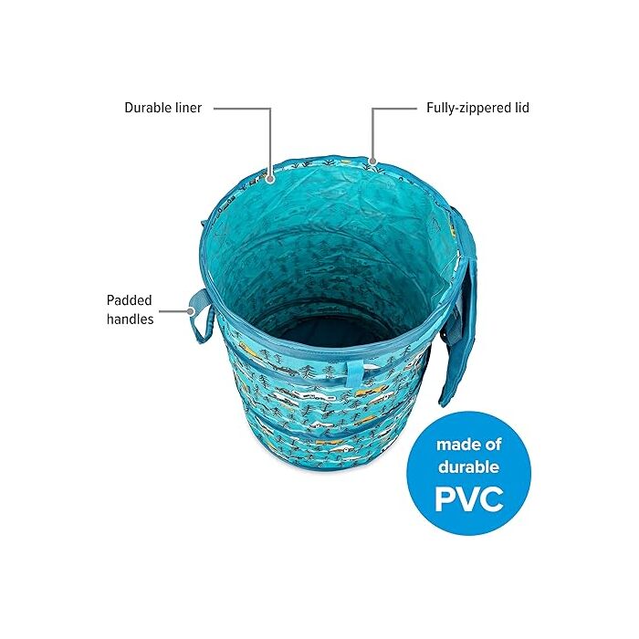Camco Manufacturing Life is Better at The Campsite Pop-Up Utility Container Blue