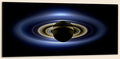 Cassini, Saturn in Silhouette (32" x 48") - Canvas Wrap Print