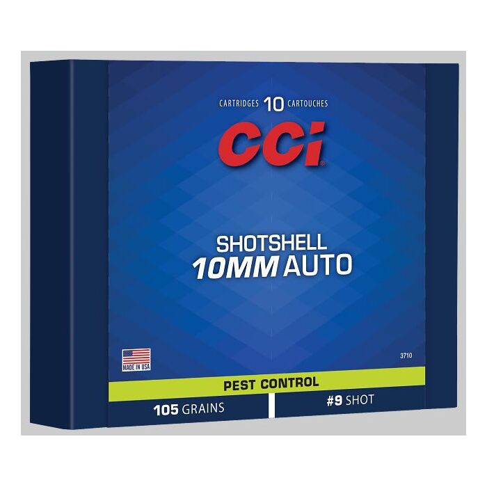 CCI Ammunition 10mm Auto #9 Shot 88 Grain 10 Count