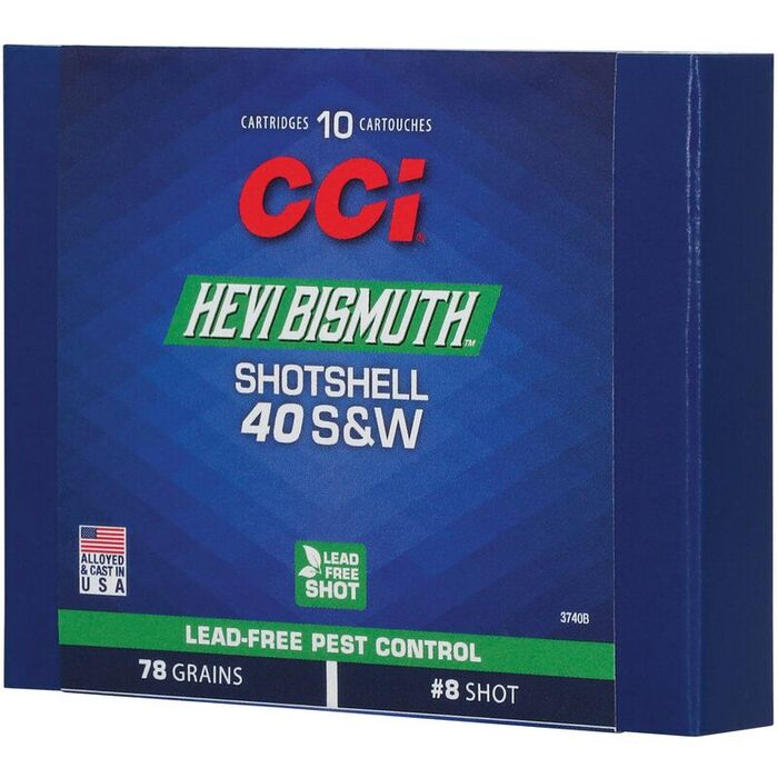 CCI Ammunition 40 S&W #8 Shot 78 Grain 10 Count
