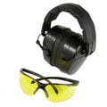Champion Eyes & Ears Combo Earmuffs & Shooting Glasses (NRR 22dB) Black
