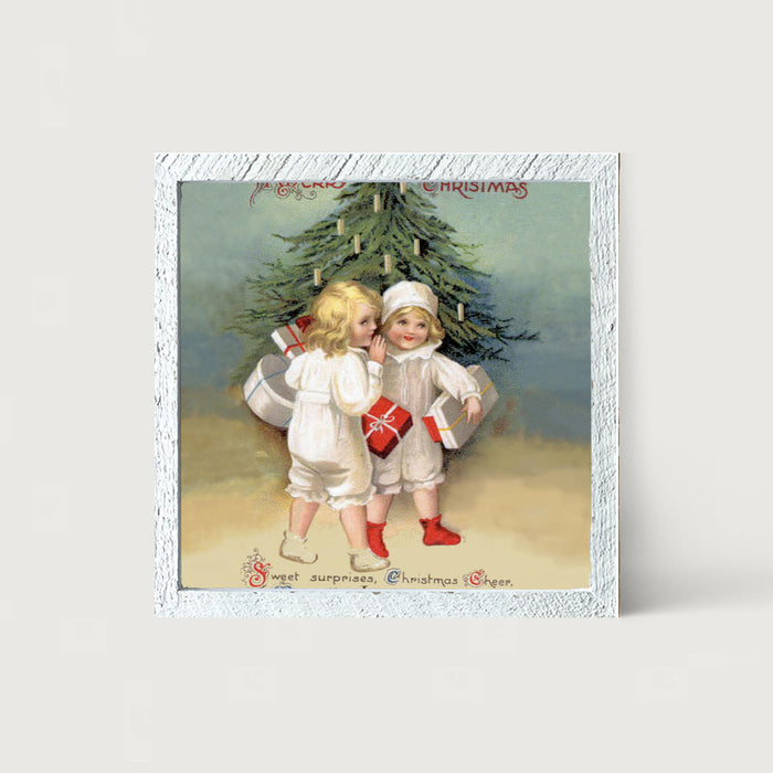 Children with Gifts - Framed art