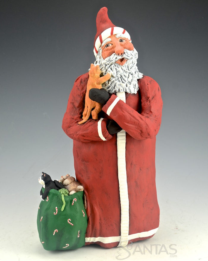 Christmas Cats - Ginny Diezel Original Santa