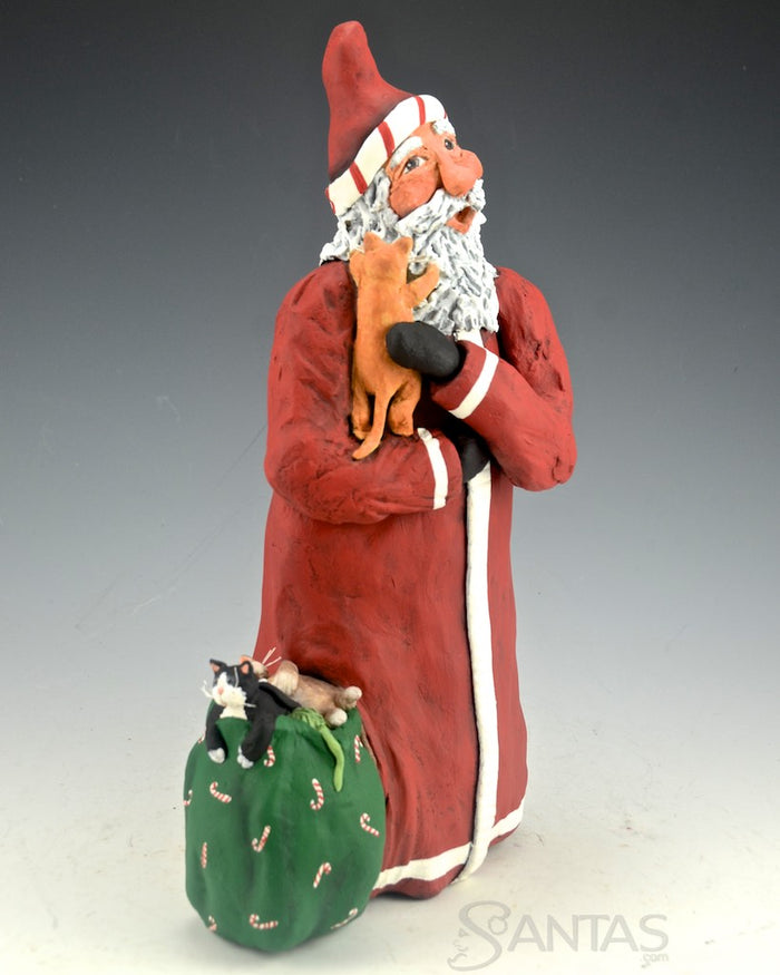 Christmas Cats - Ginny Diezel Original Santa