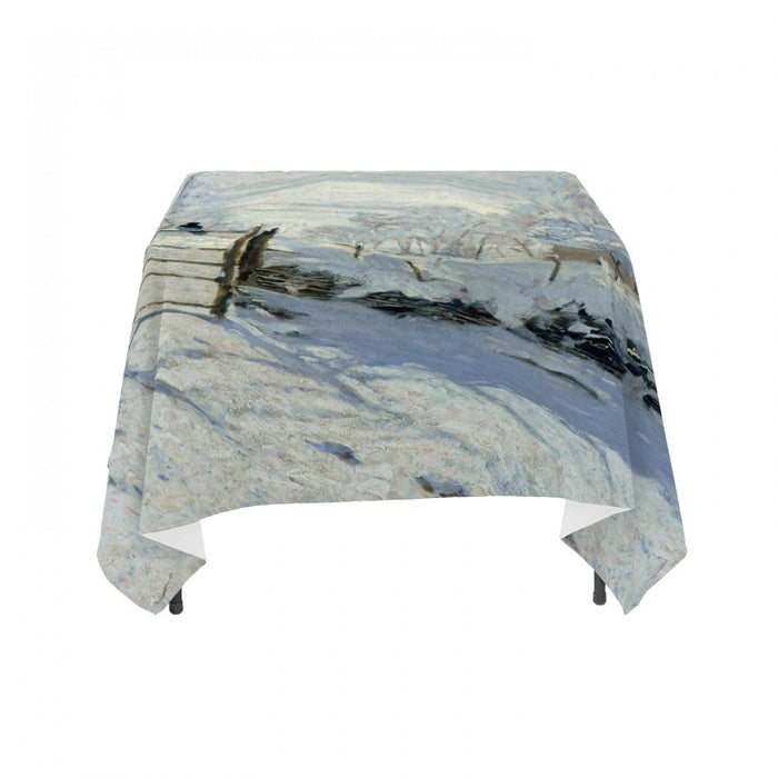 Claude Monet's "The Magpie", Linen Table Cloth
