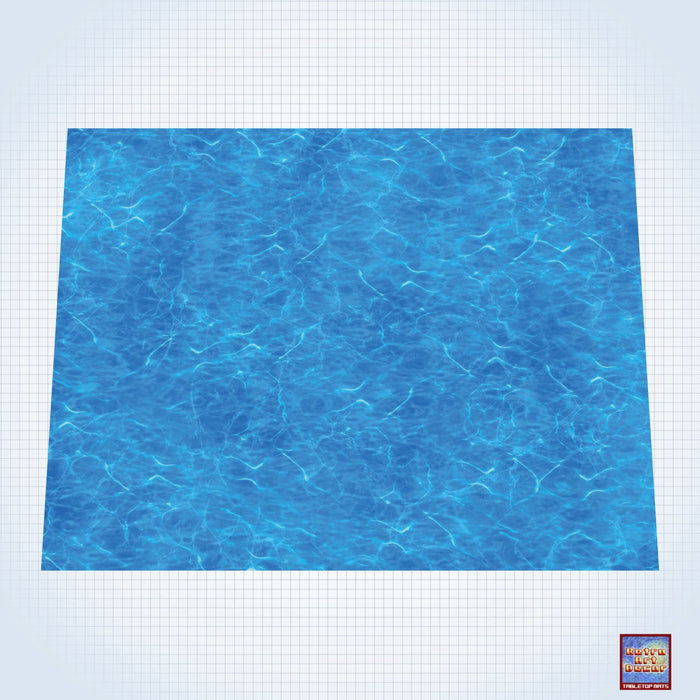 Clear Seas - #GM201 - 60" x 80" (4' x 6' plus) Fleece Table Top Gaming Mat