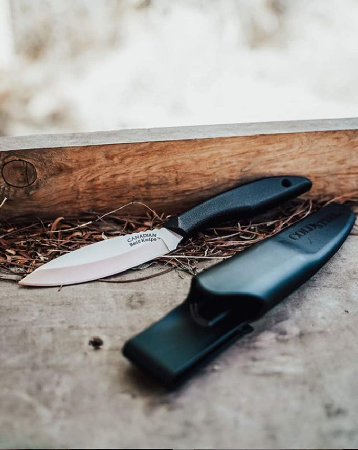 Cold Steel Belt Knife Fixed Blade Knife 4" Spear Point Plain Edge