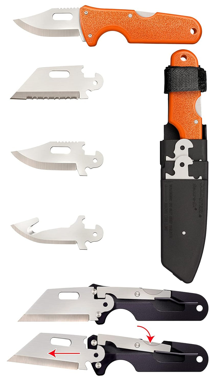 Cold Steel Click N Cut  Interchangeable Blade Knife 2.5" Drop Point Interchangeable Blade