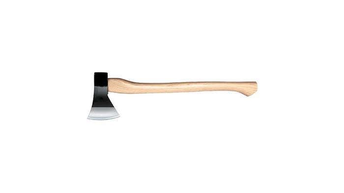 Cold Steel Trail Boss Hatchet 1055 Carbon Steel Blade American Hickory Handle Black/Natural Wood