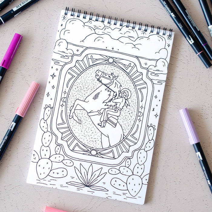 Cosmic Cowgirl Premium Coloring Book - bubblegum market