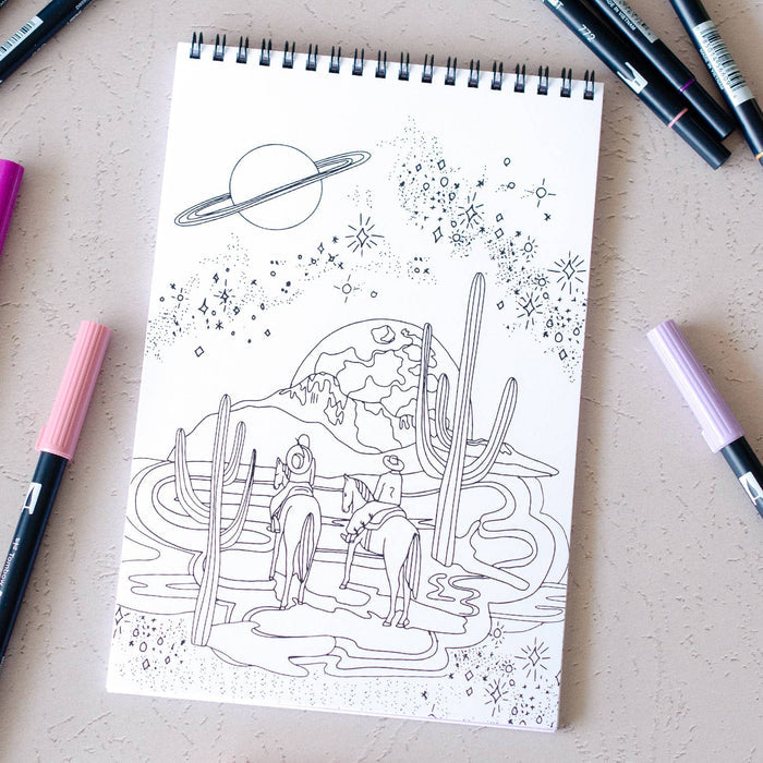Cosmic Cowgirl Premium Coloring Book - bubblegum market