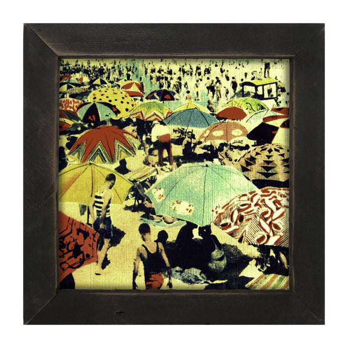 Crowded Beach - Framed art