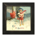 Cupid with Heart Wrapped - Framed art