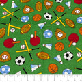 Curtain Valance - Green Sports Flannel