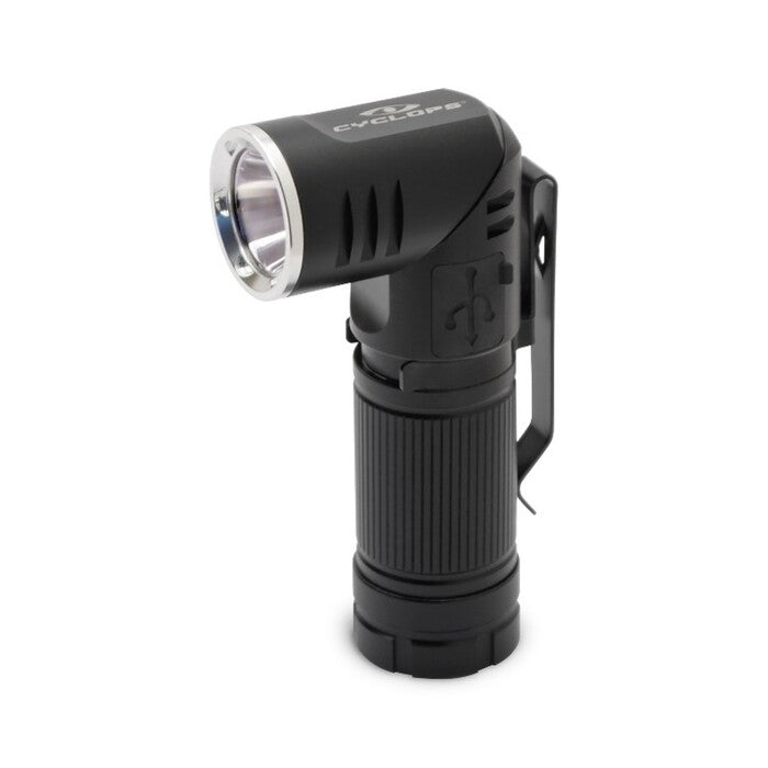Cyclops Rechargeable Flashlight 400 Lumen Aluminum Black