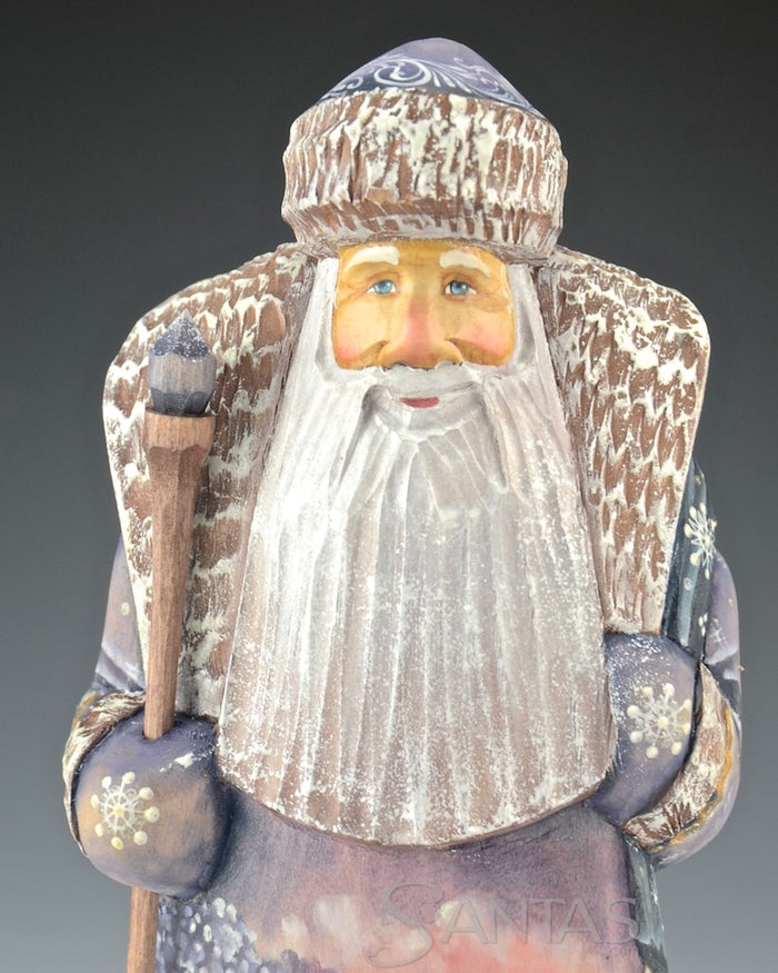 Dawn of Christmas Violet Toned Russian Santa Carving