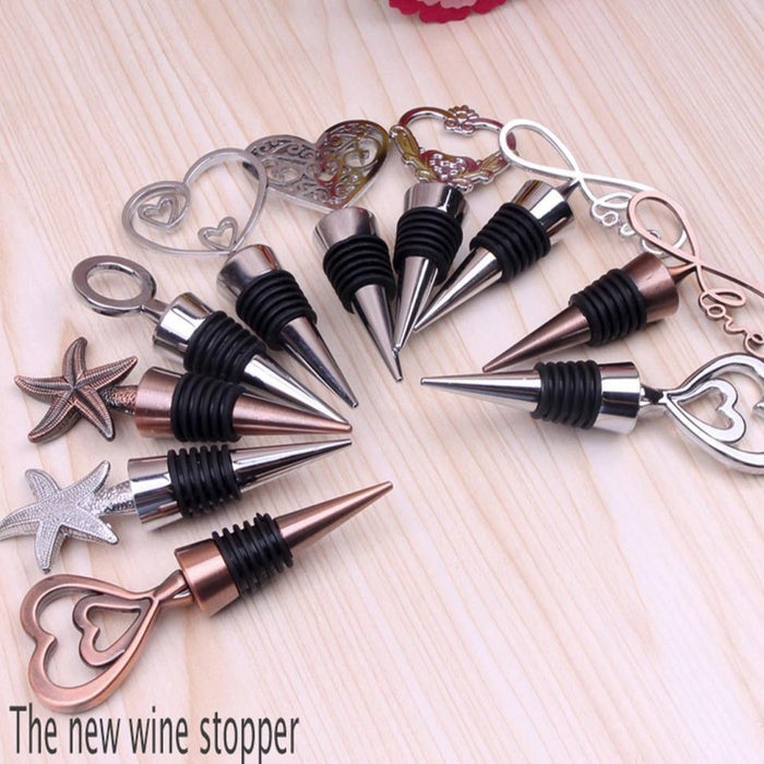 Decorative Silver or Bronze Wine Bottle Stoppers