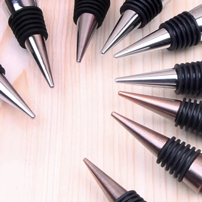 Decorative Silver or Bronze Wine Bottle Stoppers