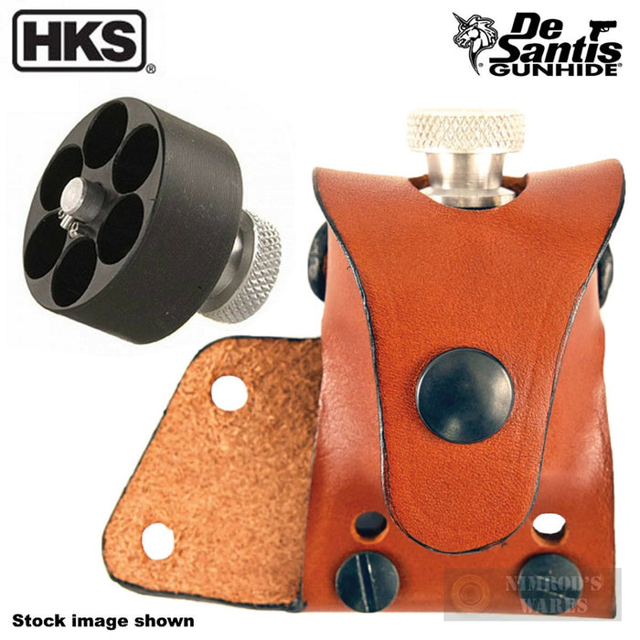 DeSantis Fletc 2.0 Speedloader Pouch Leather Black/Tan