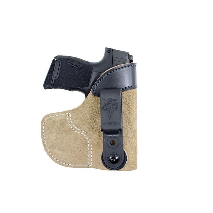 DeSantis Pocket-Tuk Holster Right Hand Glock 43, Glock 43X Leather Tan