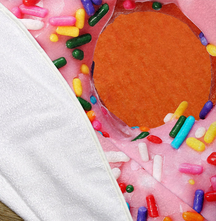 Donut with Sprinkles 60" Round Microfiber Beach Towel