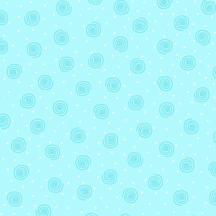 Double Sided Flannel Blanket - Swirl Baby Blue Flannel