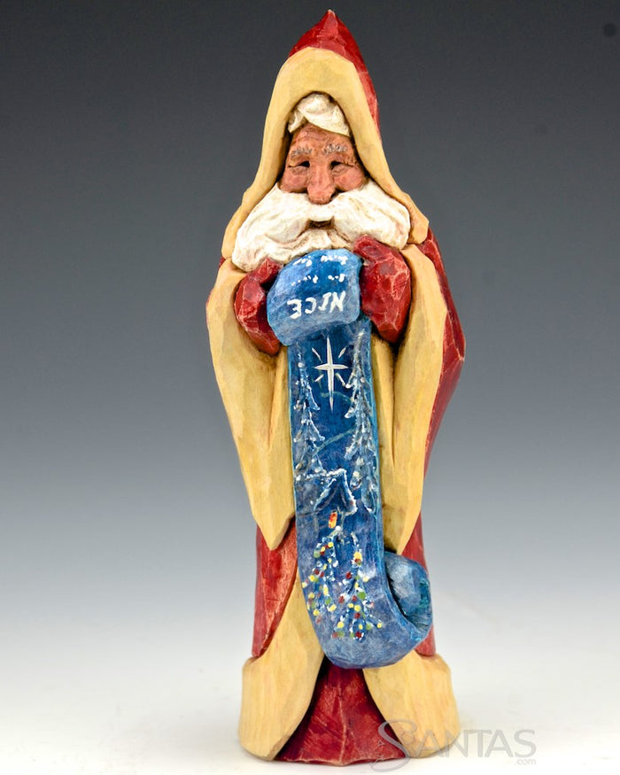 Ellis Olson 6 inch Santa with Detailed Nice List