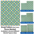 Emoji Pattern (Flat Color) Throw Blanket / Tapestry Wall Hanging