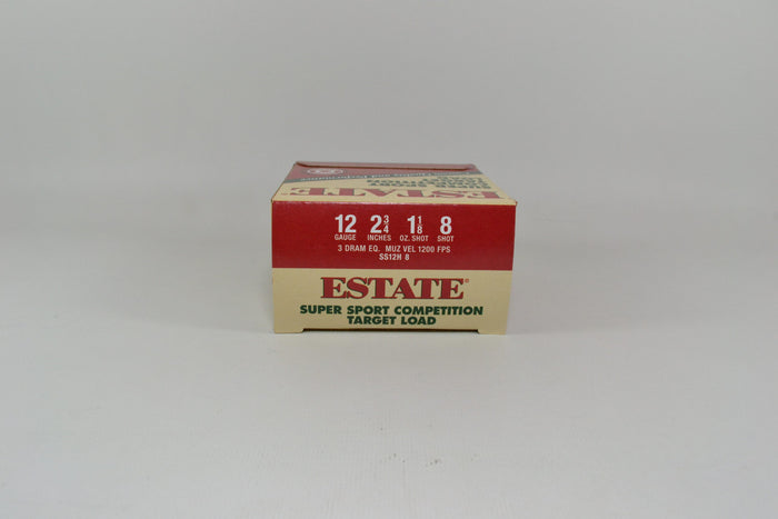Estate Ammunition 12 Gauge 2-3/4" #8 1 1/8 oz Shot 25 Count