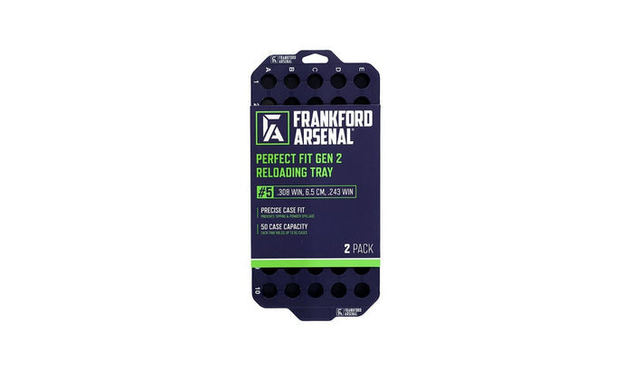 Frankford Arsenal Perfect Fit Gen 2 Reloading Tray 338 Lapua Magnum, 45-70 Government 50 Rounds Pack of 2